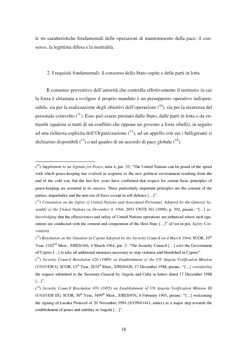 Anteprima della tesi: Le violazioni del diritto umanitario compiute di membri delle operazioni di mantenimento della pace, Pagina 7