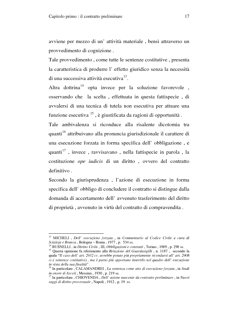 Anteprima della tesi: La trascrizione del contratto preliminare di compravendita immobiliare (diritto civile), Pagina 15