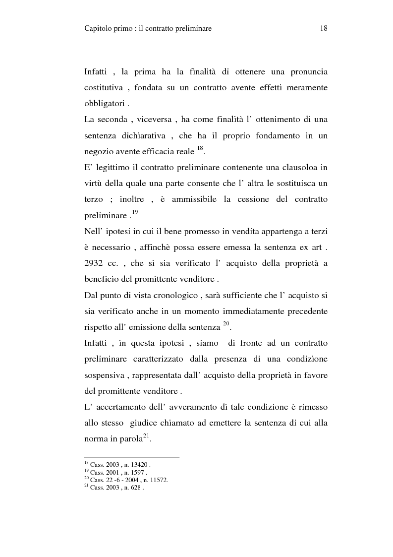 Anteprima della tesi: La trascrizione del contratto preliminare di compravendita immobiliare (diritto civile), Pagina 16