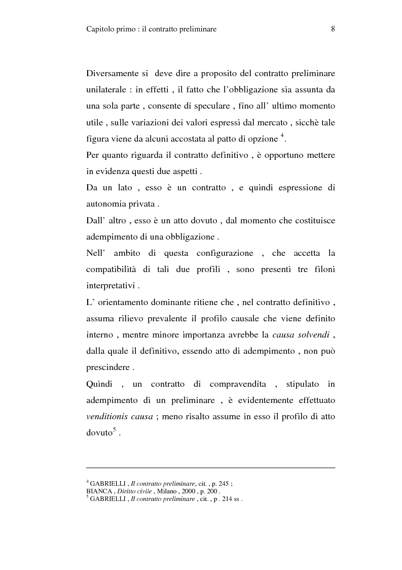 Anteprima della tesi: La trascrizione del contratto preliminare di compravendita immobiliare (diritto civile), Pagina 6