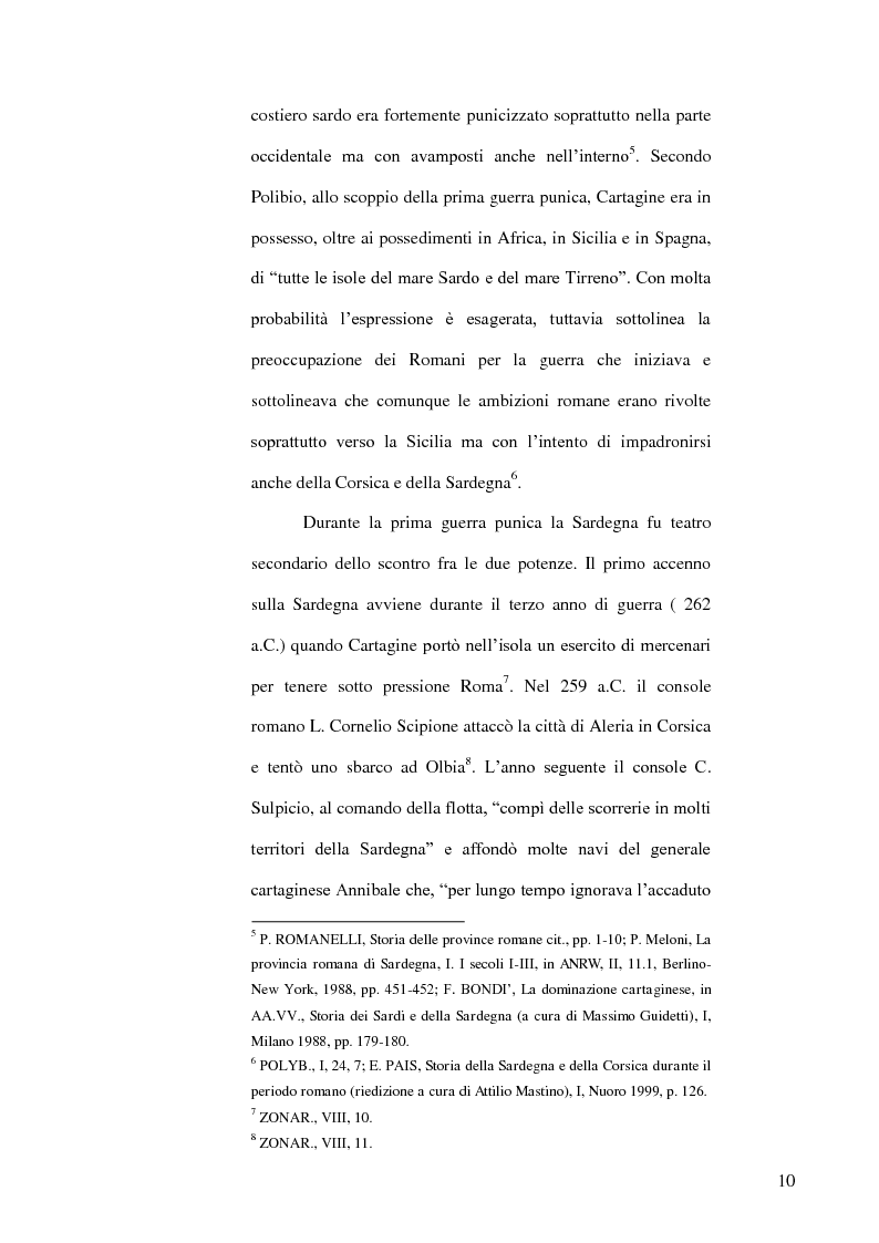 Anteprima della tesi: Le popolazioni non urbanizzate della Sardegna romana fra III sec. a.C. e IV sec. d.C., Pagina 11