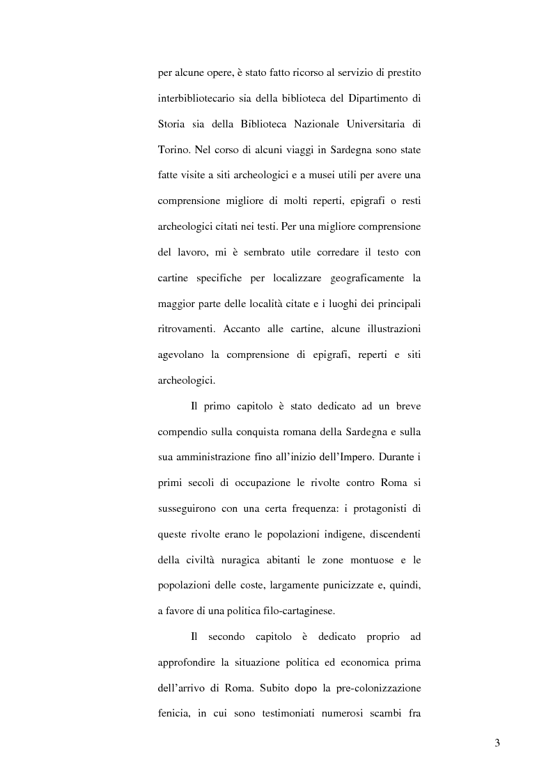 Anteprima della tesi: Le popolazioni non urbanizzate della Sardegna romana fra III sec. a.C. e IV sec. d.C., Pagina 4