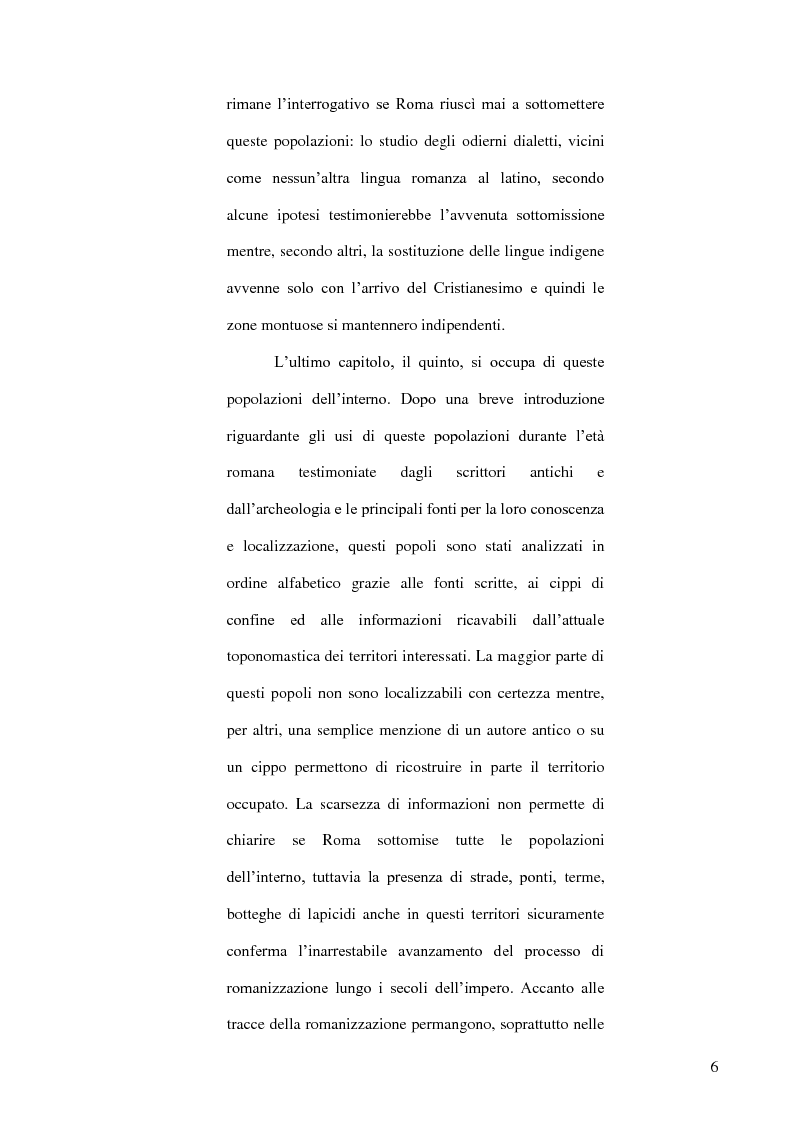 Anteprima della tesi: Le popolazioni non urbanizzate della Sardegna romana fra III sec. a.C. e IV sec. d.C., Pagina 7