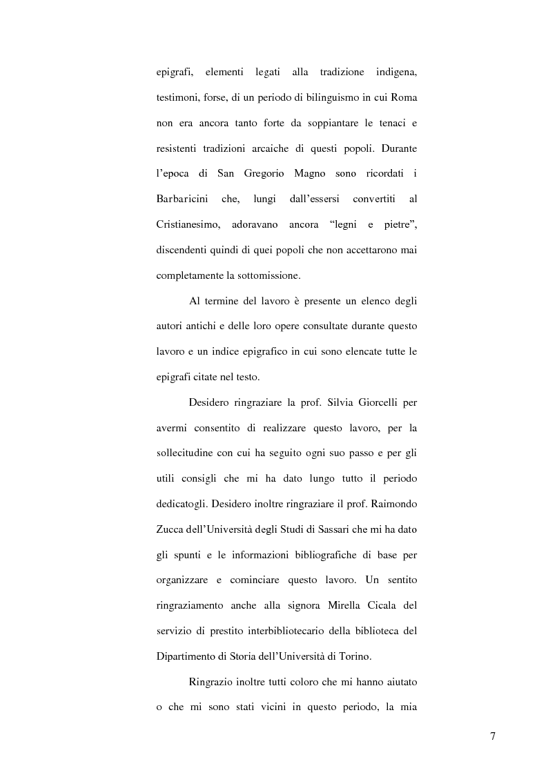 Anteprima della tesi: Le popolazioni non urbanizzate della Sardegna romana fra III sec. a.C. e IV sec. d.C., Pagina 8