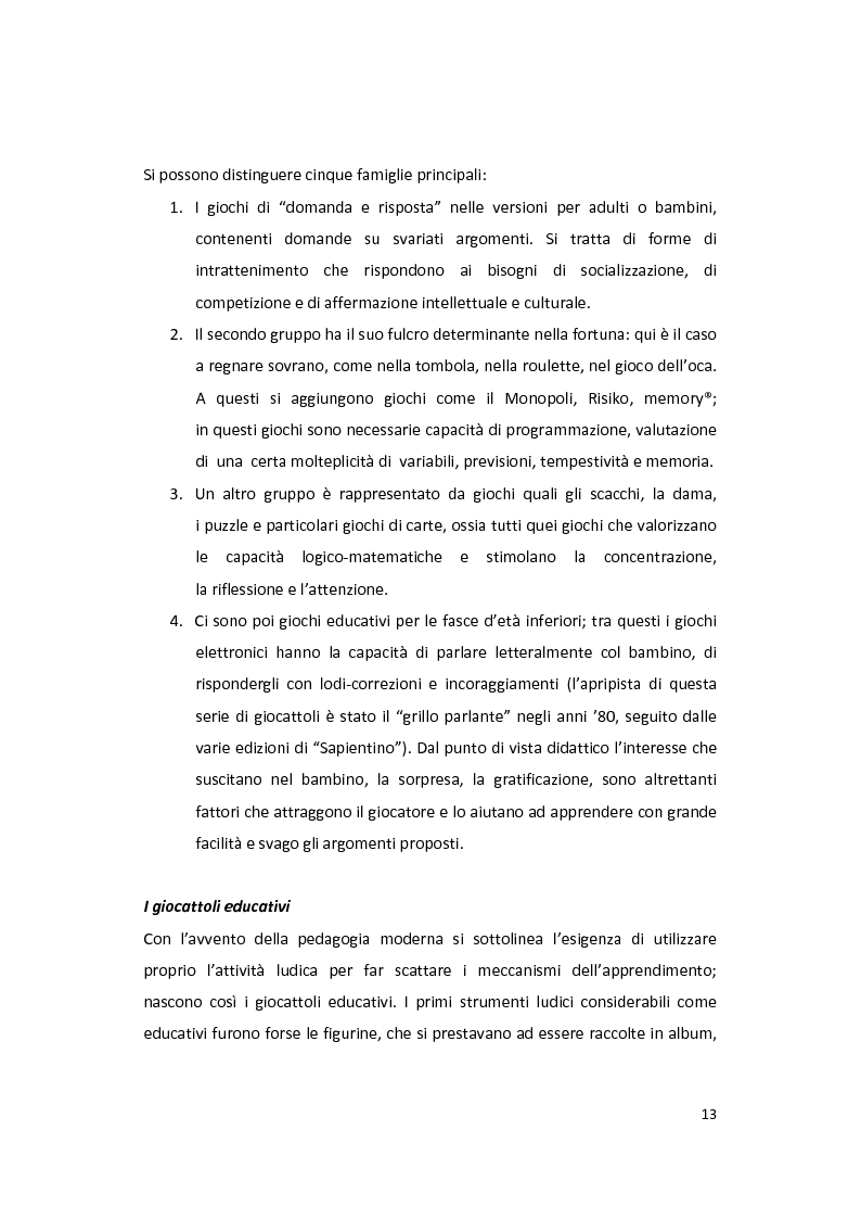Anteprima della tesi: Il gioco come forma di socialità e interazione. Progetto Educational Ravensburger., Pagina 10