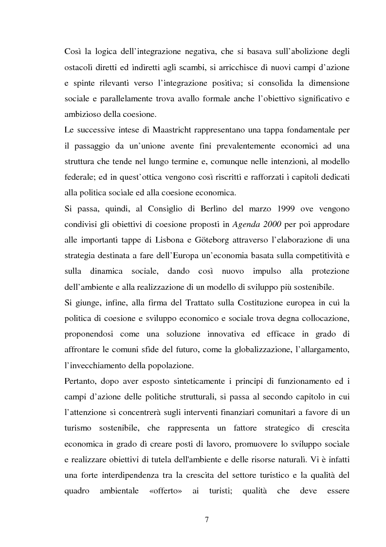 Anteprima della tesi: Le politiche strutturali della UE per il turismo, Pagina 3