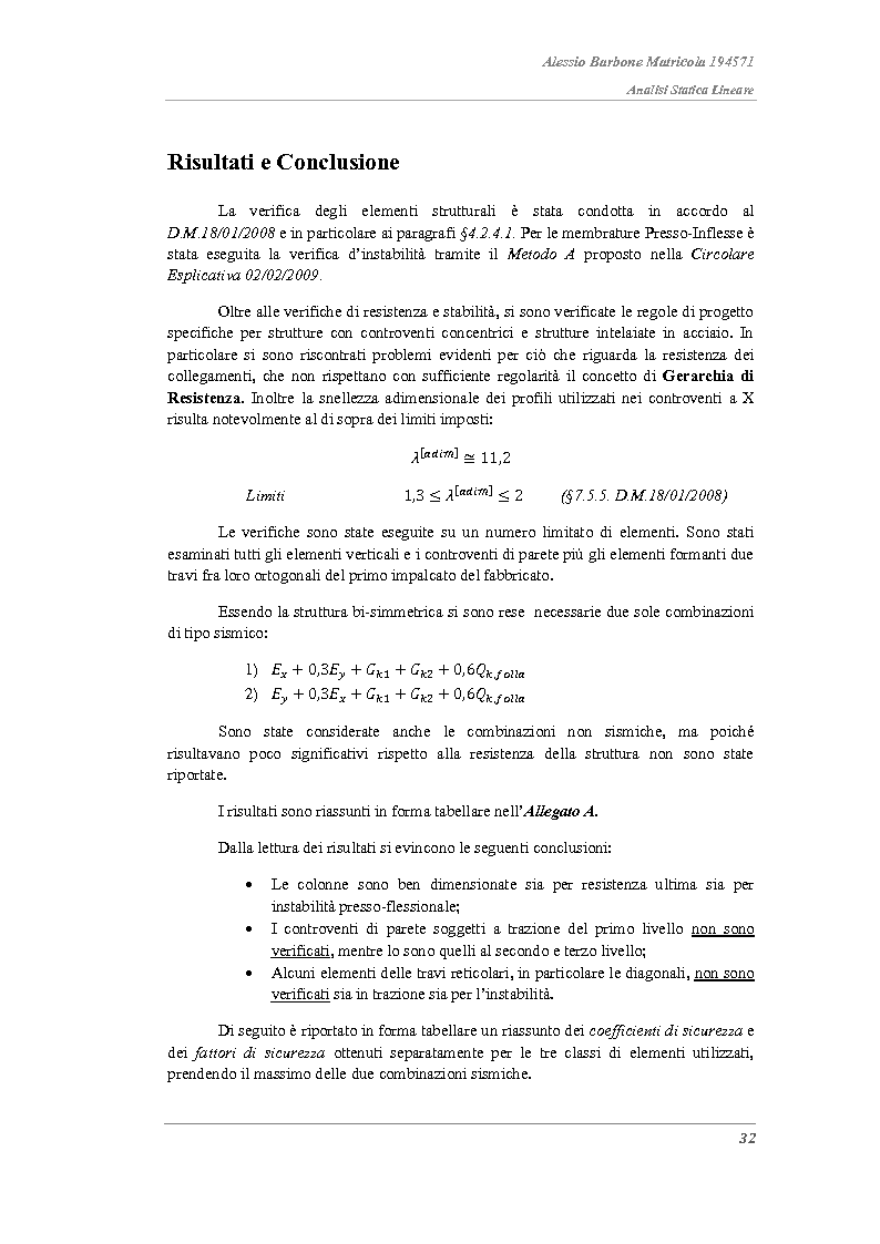 Anteprima della tesi: Analisi strutturali a confronto nella valutazione della vulnerabilità sismica di un edificio in acciaio e proposta di adeguamento sismico., Pagina 8