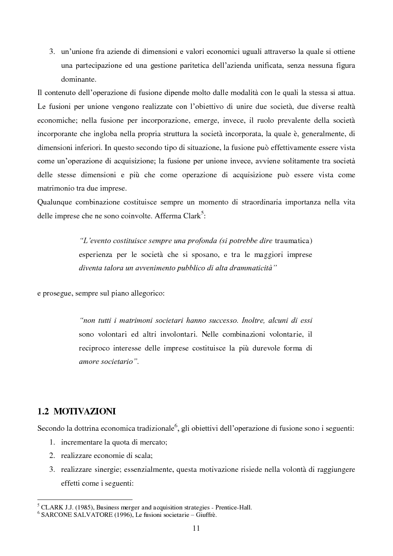 Anteprima della tesi: L'operazione straordinaria di fusione: aspetti giuridici, contabili e fiscali. Il caso Intesa-Sanpaolo IMI, Pagina 9