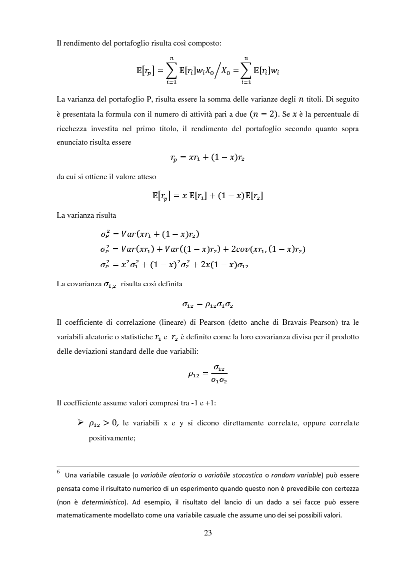 Anteprima della tesi: La gestione di un portafoglio azionario: il modello di Markowitz per la selezione di un portafoglio efficiente, Pagina 5