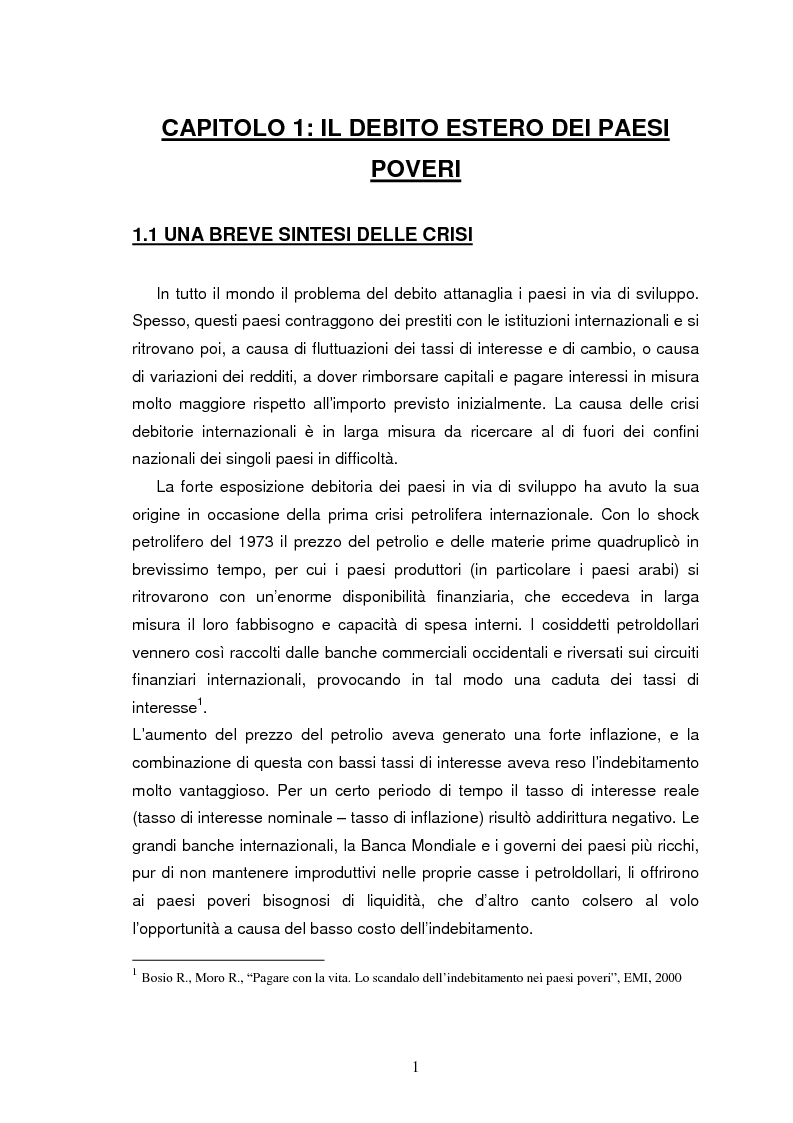 Anteprima della tesi: Il debito estero dei paesi poveri - le crisi del Brasile, Pagina 3