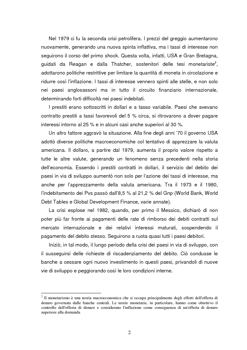Anteprima della tesi: Il debito estero dei paesi poveri - le crisi del Brasile, Pagina 4