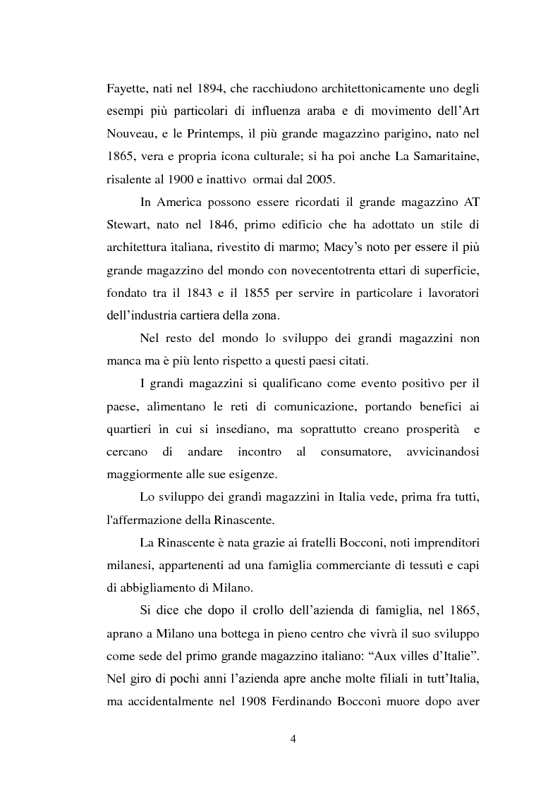 Anteprima della tesi: Il diffondersi dei grandi magazzini e il caso italiano della Rinascente, Pagina 3