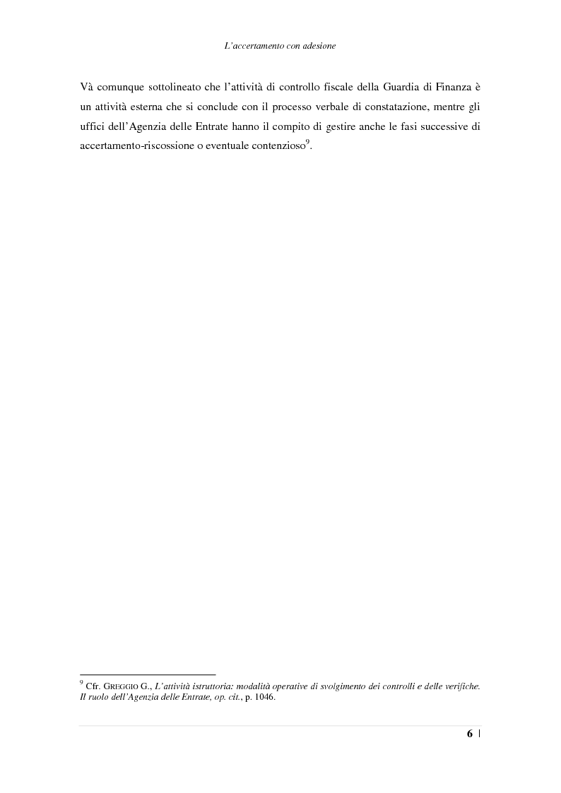 Anteprima della tesi: L'accertamento con adesione, Pagina 7