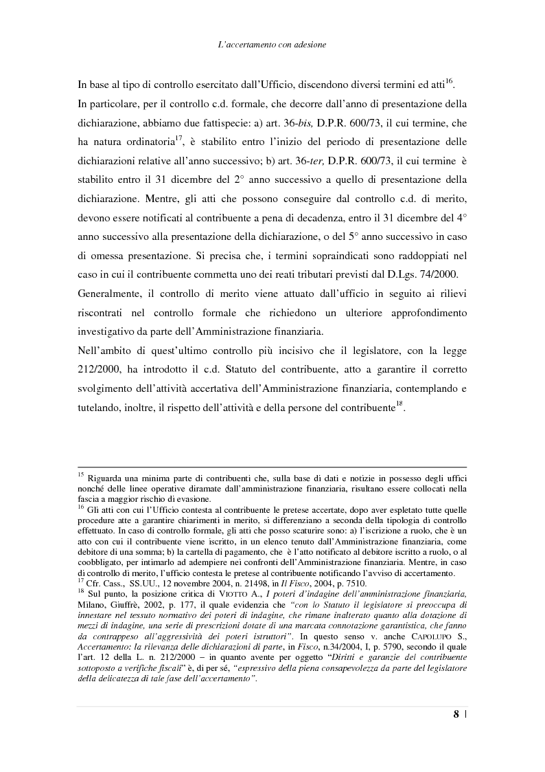 Anteprima della tesi: L'accertamento con adesione, Pagina 9