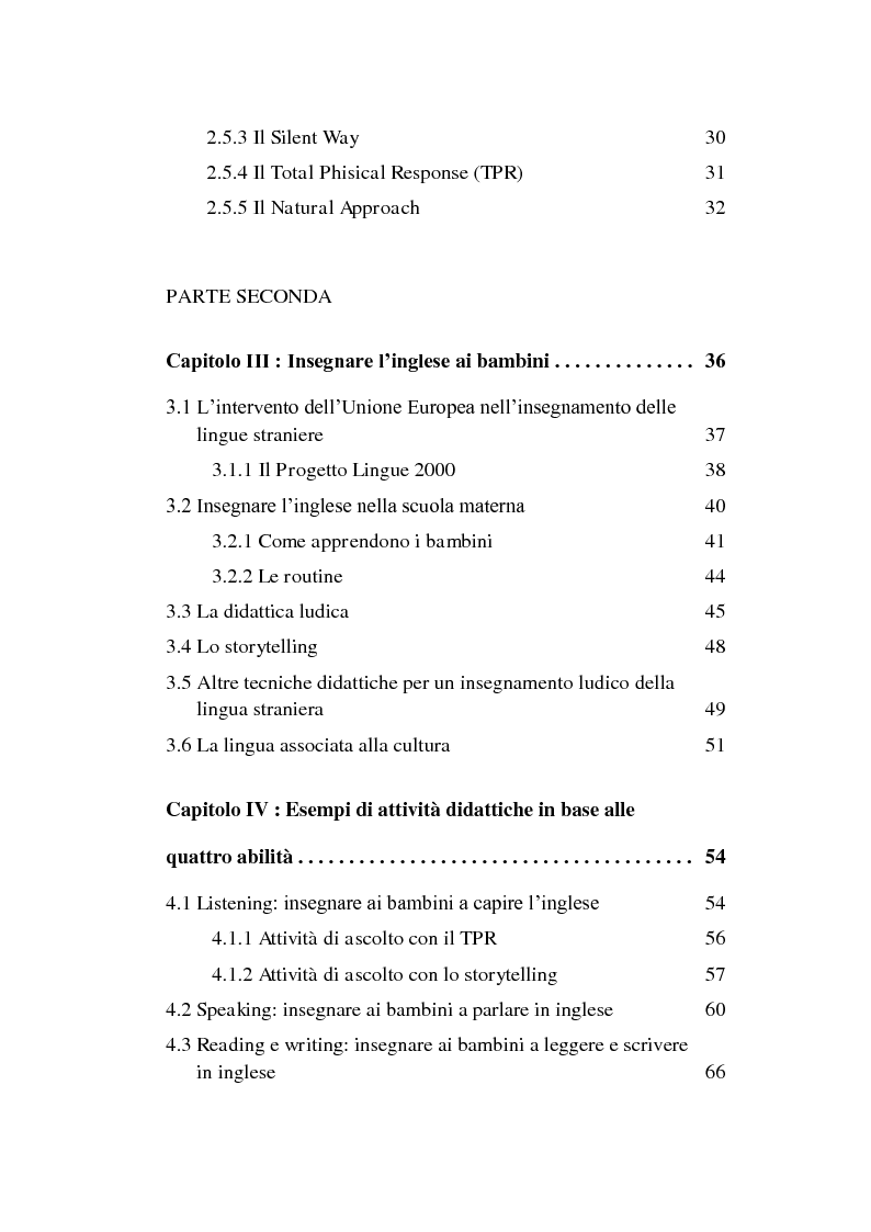 L Insegnamento Dell Inglese Fin Dalla Prima Infanzia Indice Pagina 2 Di 3