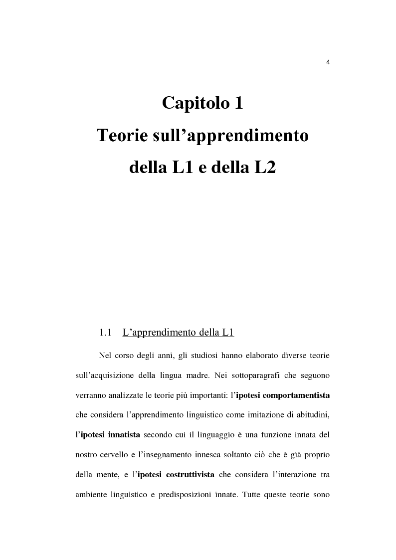 Anteprima della tesi: L'insegnamento dell'inglese fin dalla prima infanzia, Pagina 5