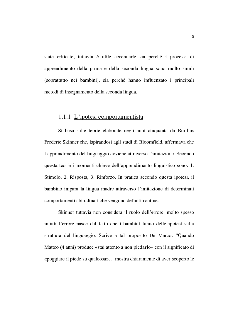 Anteprima della tesi: L'insegnamento dell'inglese fin dalla prima infanzia, Pagina 6