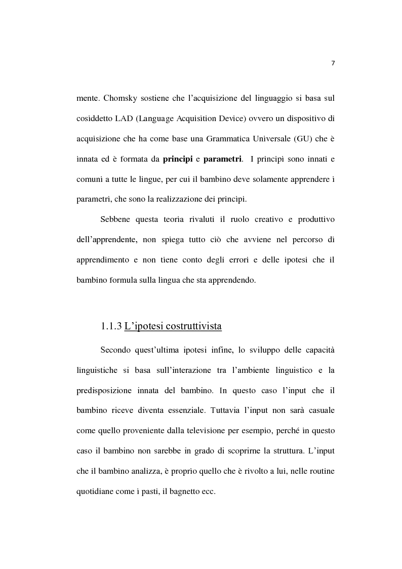 Anteprima della tesi: L'insegnamento dell'inglese fin dalla prima infanzia, Pagina 8