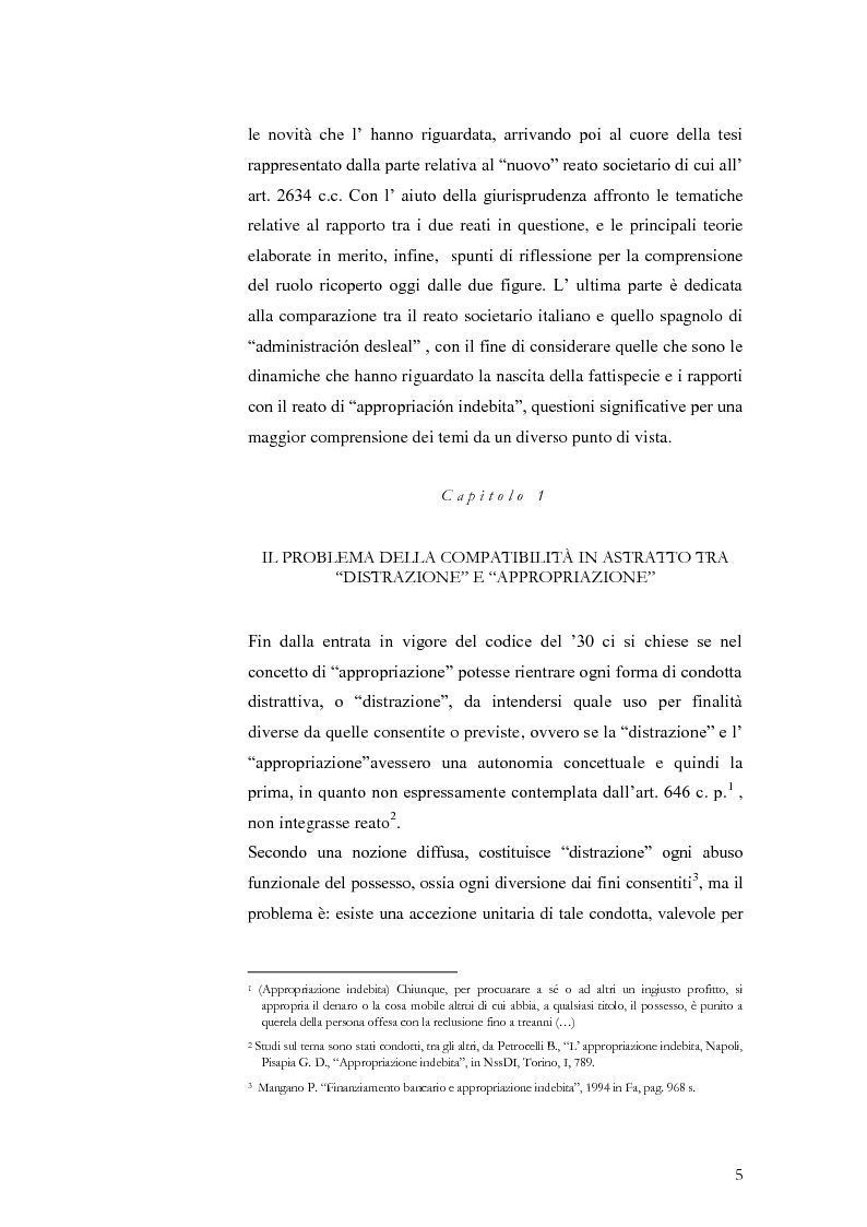 Anteprima della tesi: Infedeltà patrimoniale e appropriazione indebita: una "convivenza" difficile., Pagina 3