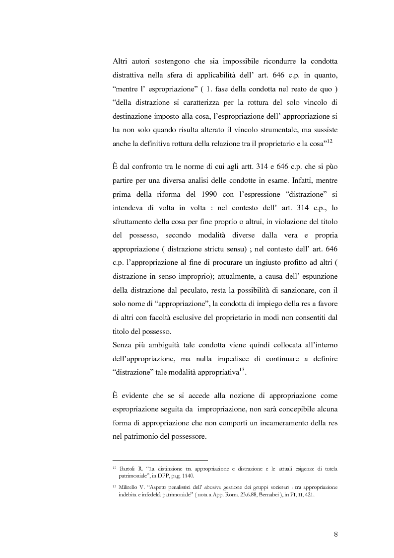 Anteprima della tesi: Infedeltà patrimoniale e appropriazione indebita: una "convivenza" difficile., Pagina 6