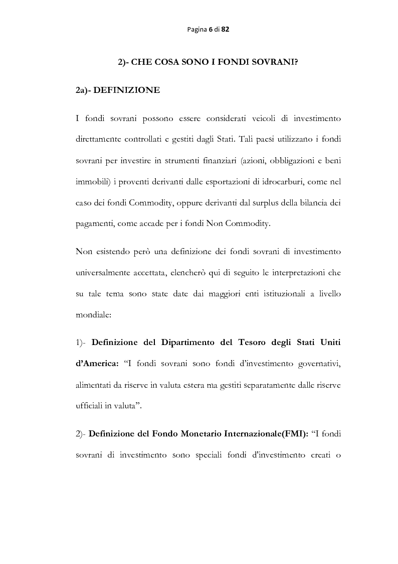 Anteprima della tesi: Analisi economica dei fondi sovrani, Pagina 4