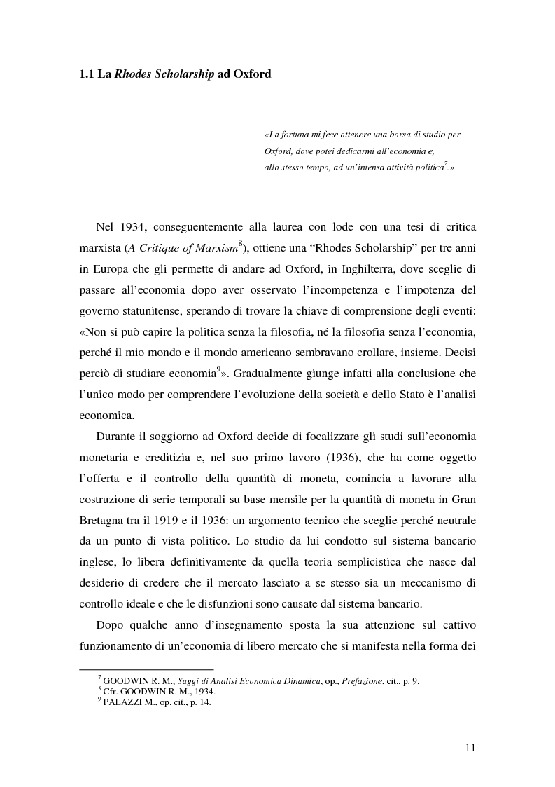 Anteprima della tesi: Richard Murphy Goodwin: l'economista a più teste, Pagina 10