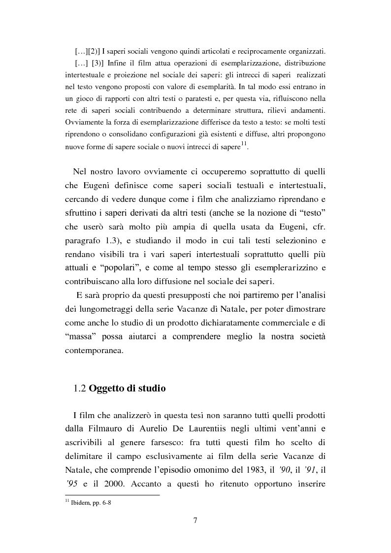 Anteprima della tesi: Il film-panettone e il presente: forme dell'intertestualità nella serie di film ''Vacanze di Natale'', Pagina 6