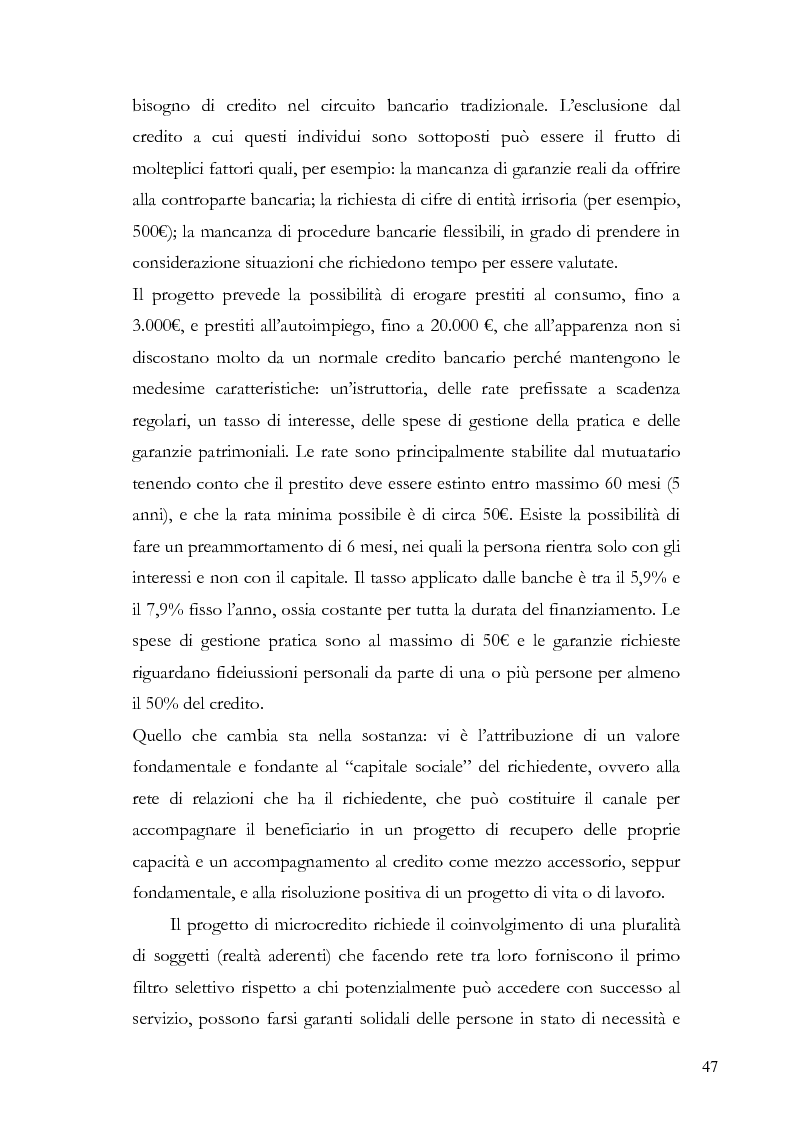 Anteprima della tesi: Il microcredito relazionale e sociale: il lavoro della Mag di Verona, Pagina 4