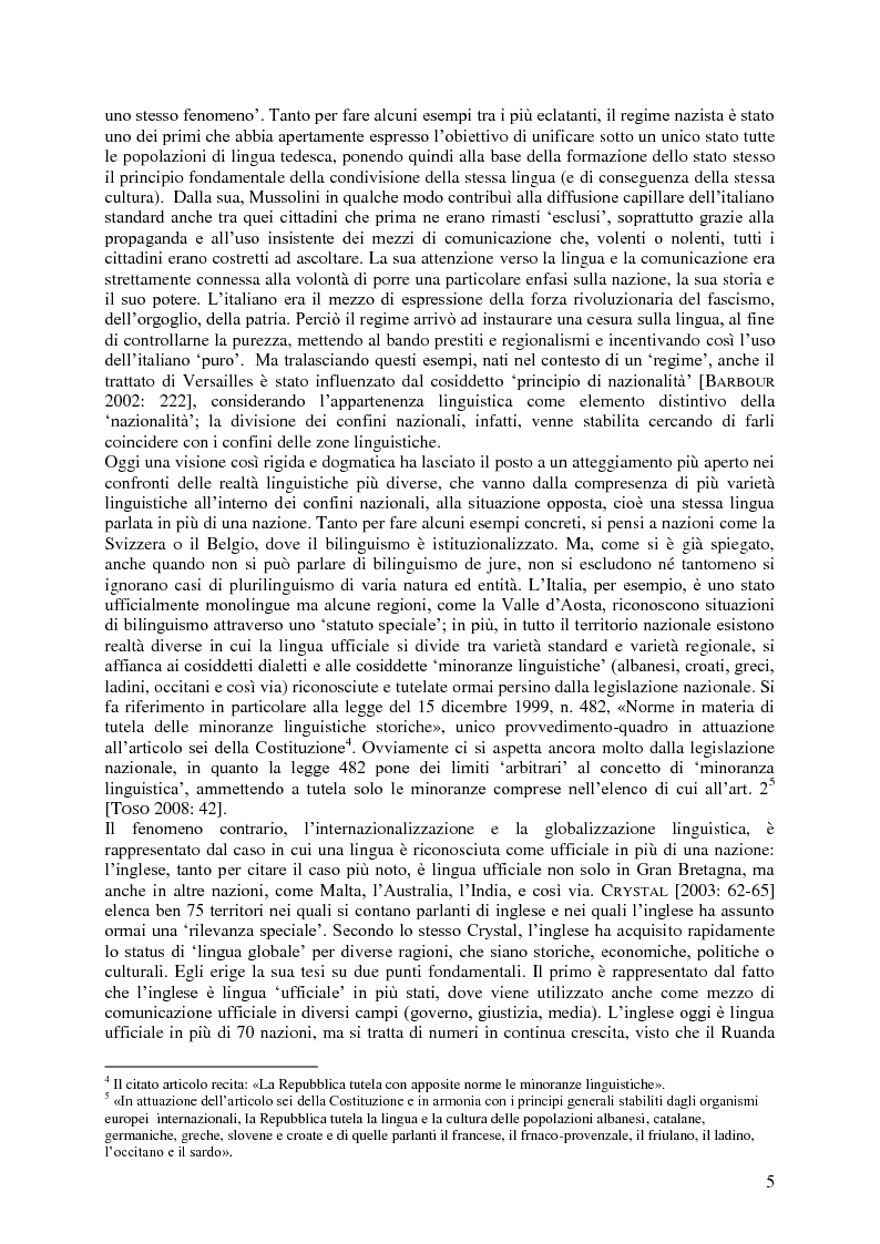Anteprima della tesi: Il code-switching a Malta, Pagina 6