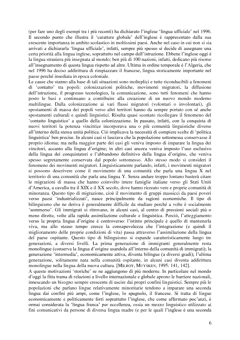 Anteprima della tesi: Il code-switching a Malta, Pagina 7