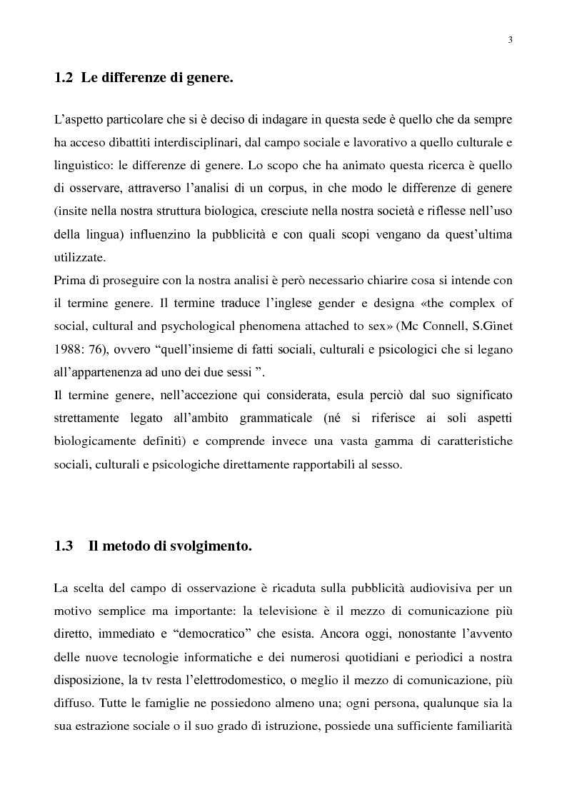 Anteprima della tesi: Il gender nella pubblicità audiovisiva contemporanea, Pagina 4