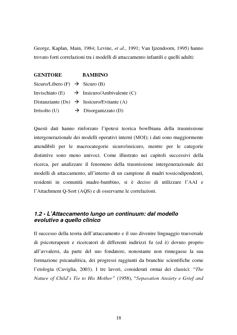 Anteprima della tesi: La genitorialità in situazioni a rischio: tossicodipendenza materna e comunità madre-bambino, Pagina 11