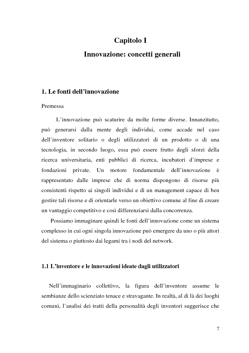 Anteprima della tesi: Innovazione come fonte di vantaggio competitivo e creazione di valore: il caso aziendale Fastweb, Pagina 5