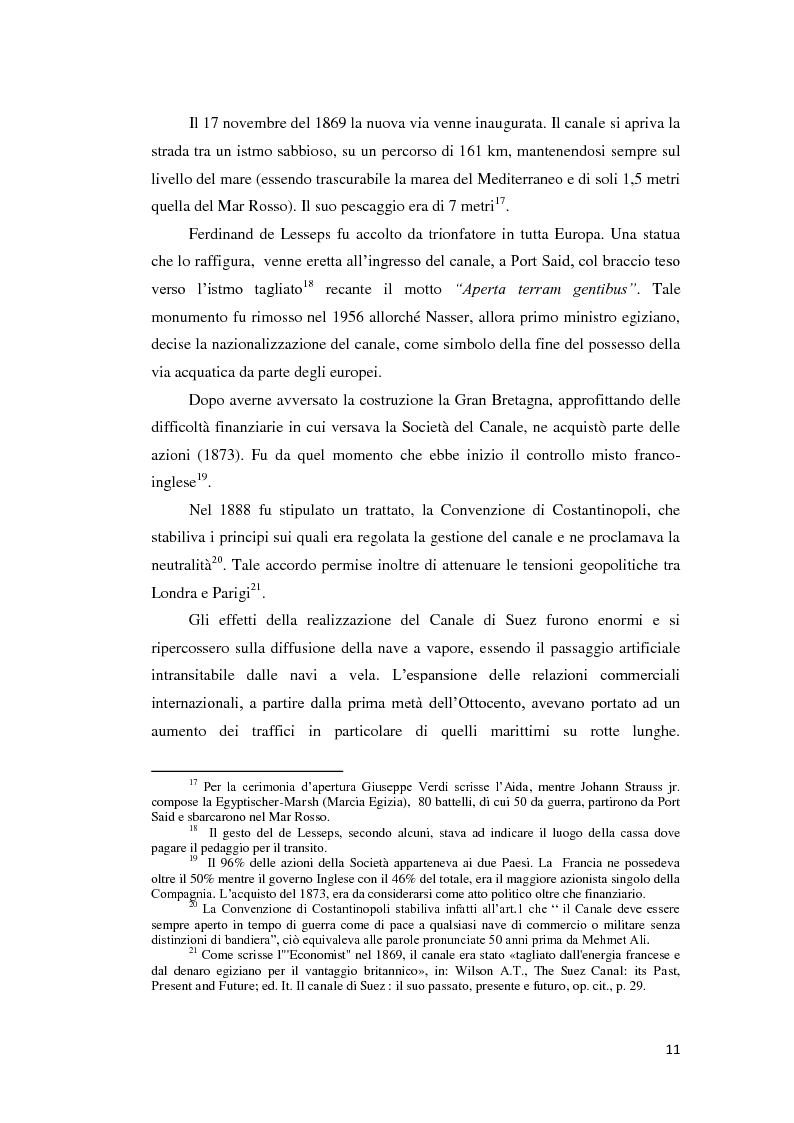Anteprima della tesi: Suez e Panama: due Canali a confronto, Pagina 11