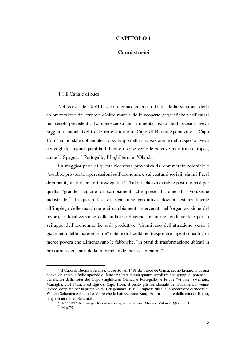 Anteprima della tesi: Suez e Panama: due Canali a confronto, Pagina 5