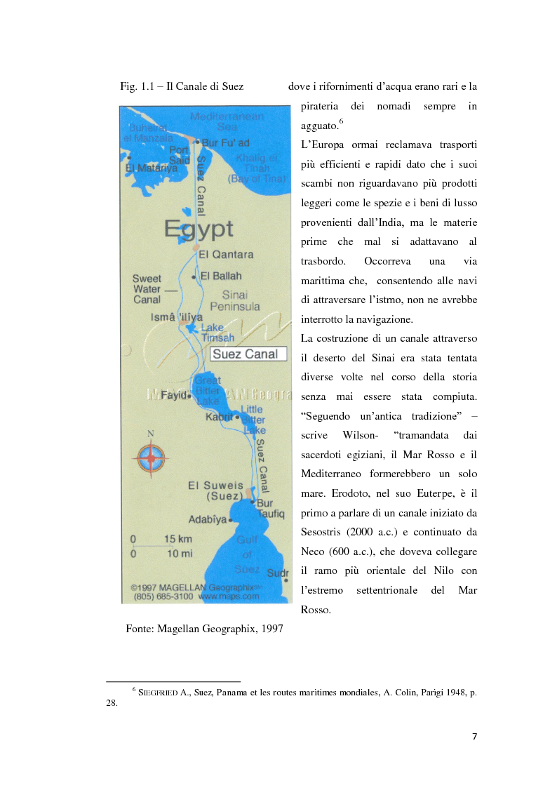 Anteprima della tesi: Suez e Panama: due Canali a confronto, Pagina 7