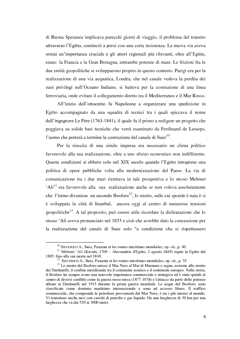 Anteprima della tesi: Suez e Panama: due Canali a confronto, Pagina 9