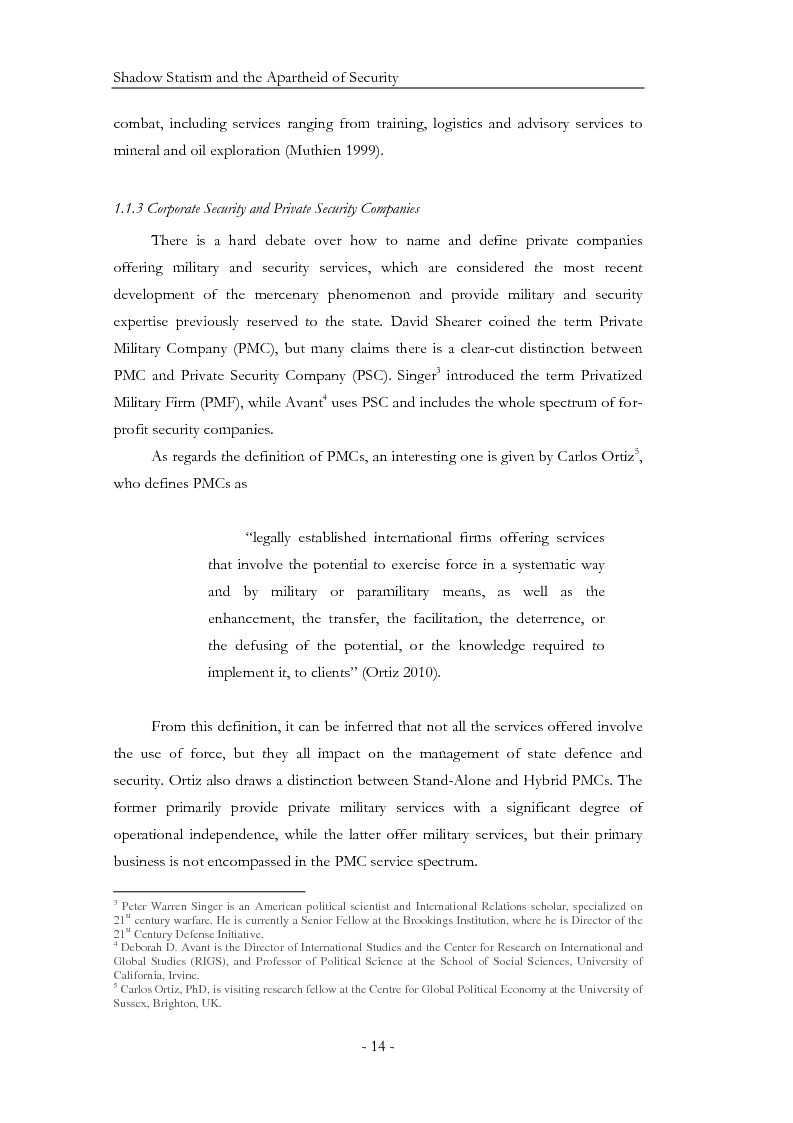Anteprima della tesi: Diamonds for Bullets, Oil for Arms: ''Shadow State'' and Private Security Companies in Angola., Pagina 15