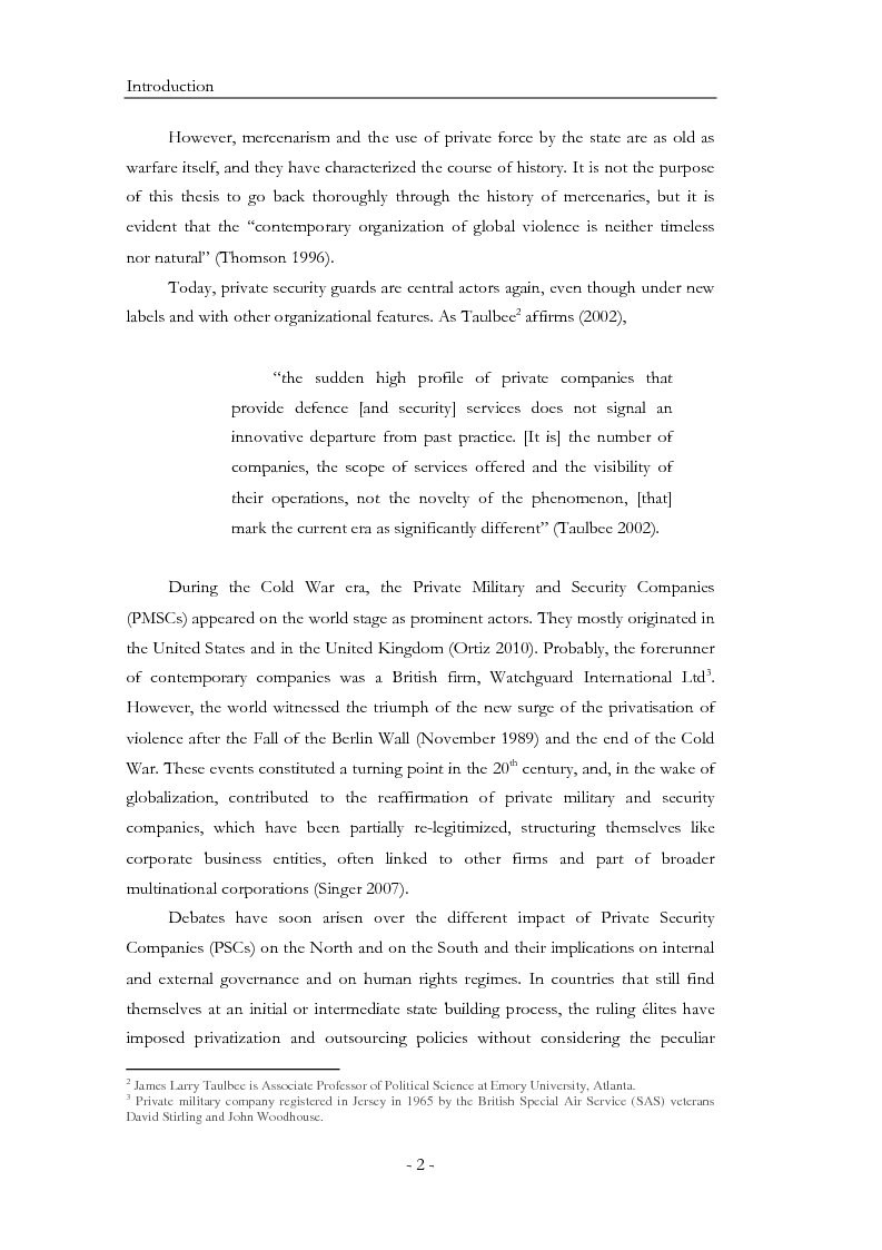 Anteprima della tesi: Diamonds for Bullets, Oil for Arms: ''Shadow State'' and Private Security Companies in Angola., Pagina 3