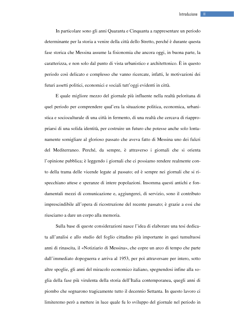 Anteprima della tesi: La ripresa della stampa libera nella città dello Stretto: il «Notiziario di Messina» (1943-1953), Pagina 3
