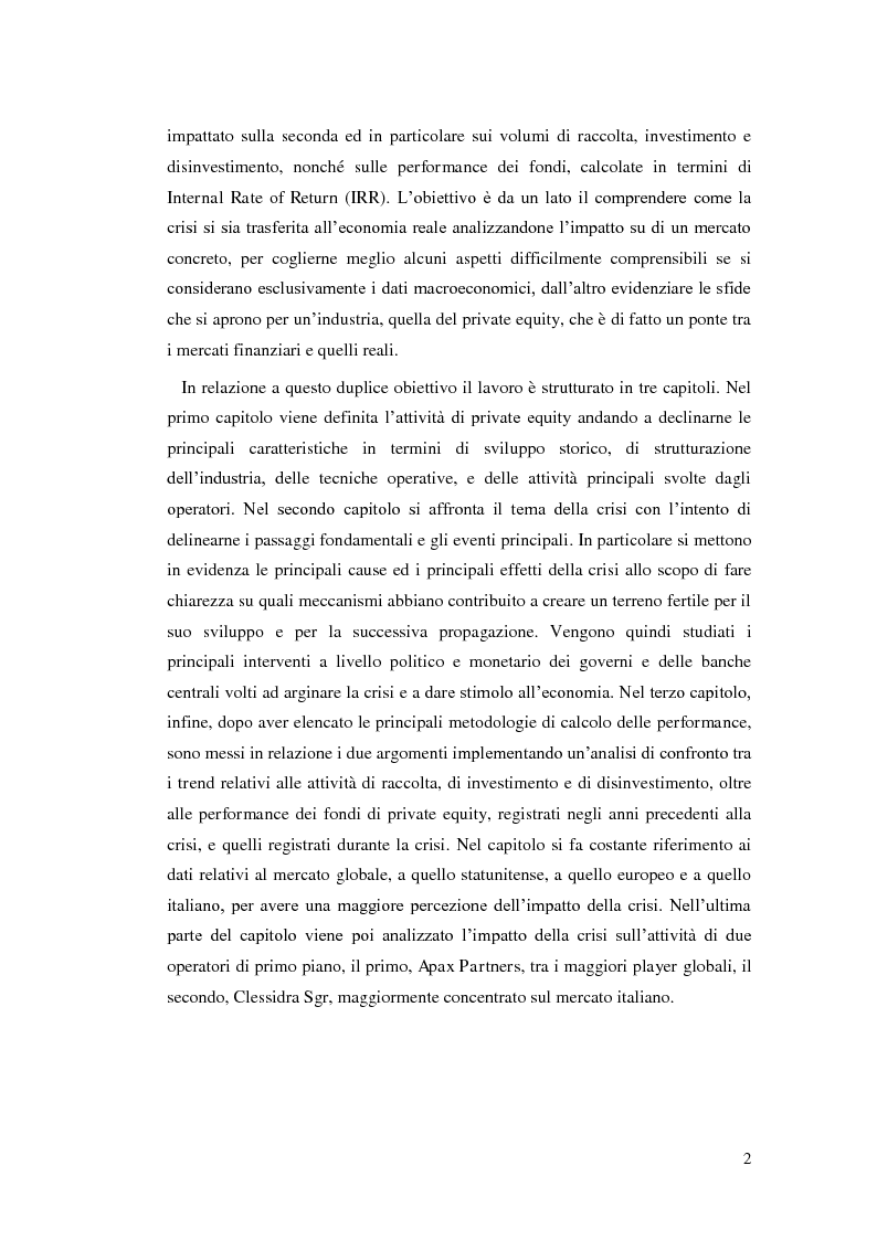 Anteprima della tesi: La ricerca del rendimento: l’impatto della crisi sul private equity, Pagina 3