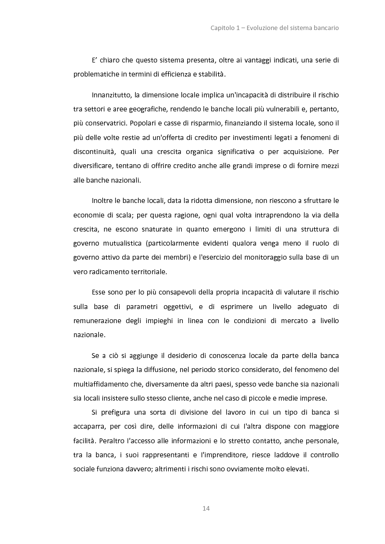 Anteprima della tesi: La gestione dei servizi bancari tra efficienza e territorialità, Pagina 11