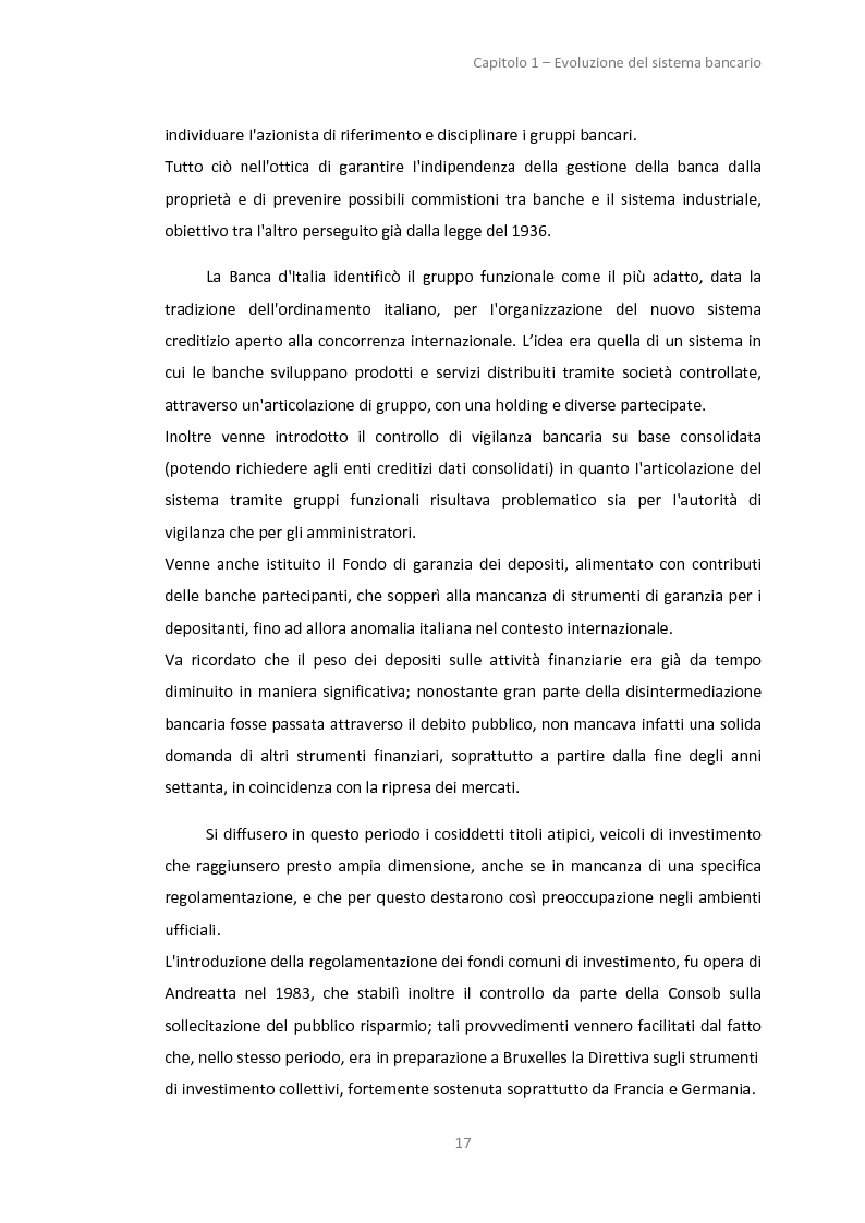 Anteprima della tesi: La gestione dei servizi bancari tra efficienza e territorialità, Pagina 14