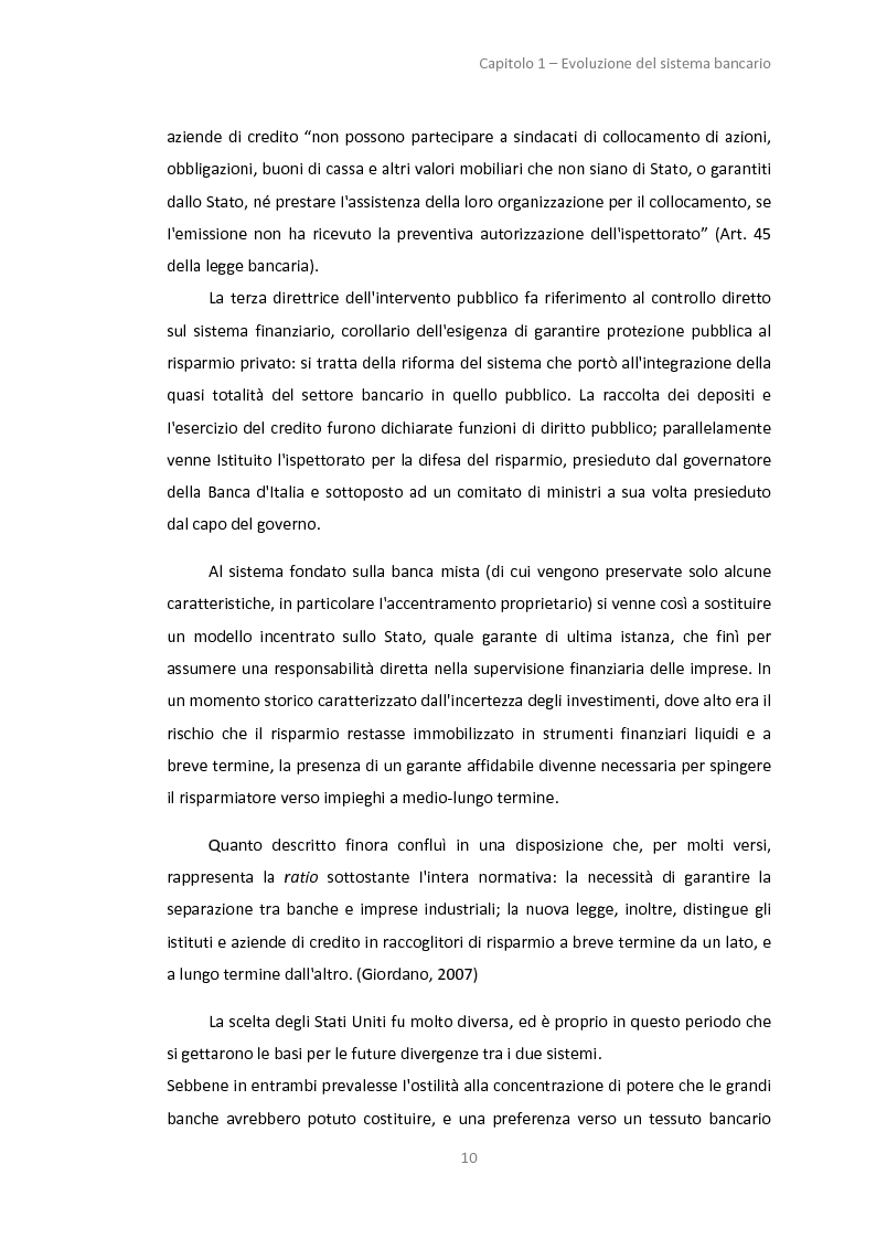 Anteprima della tesi: La gestione dei servizi bancari tra efficienza e territorialità, Pagina 7