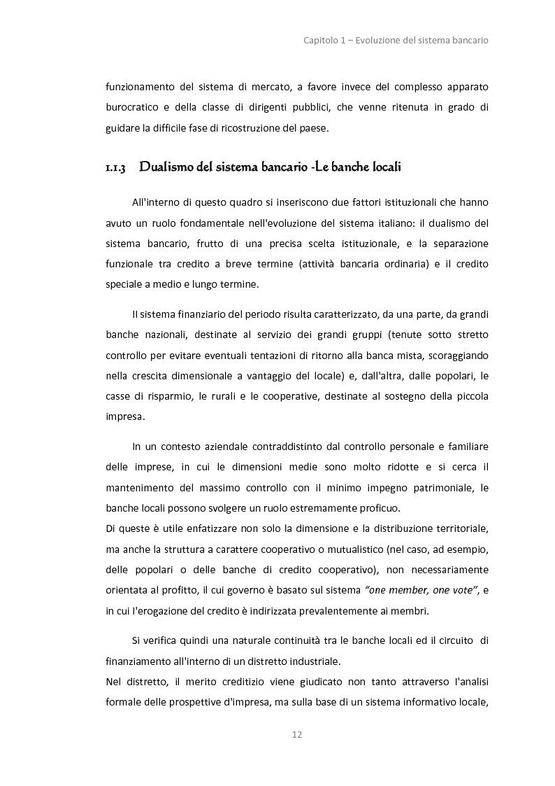 Anteprima della tesi: La gestione dei servizi bancari tra efficienza e territorialità, Pagina 9