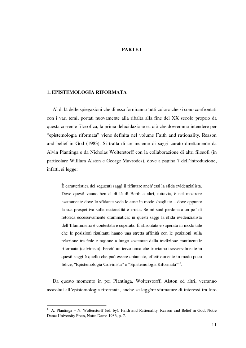 Anteprima della tesi: Alvin Plantinga: Epistemologia Riformata e Teismo, Pagina 12