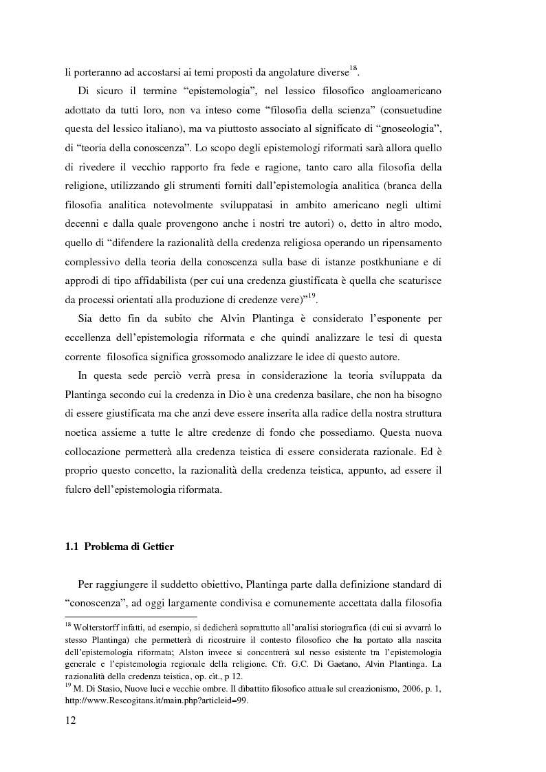 Anteprima della tesi: Alvin Plantinga: Epistemologia Riformata e Teismo, Pagina 13
