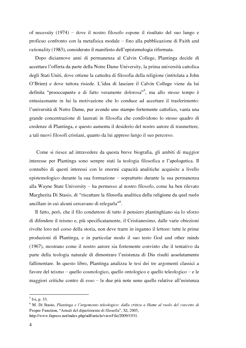Anteprima della tesi: Alvin Plantinga: Epistemologia Riformata e Teismo, Pagina 5