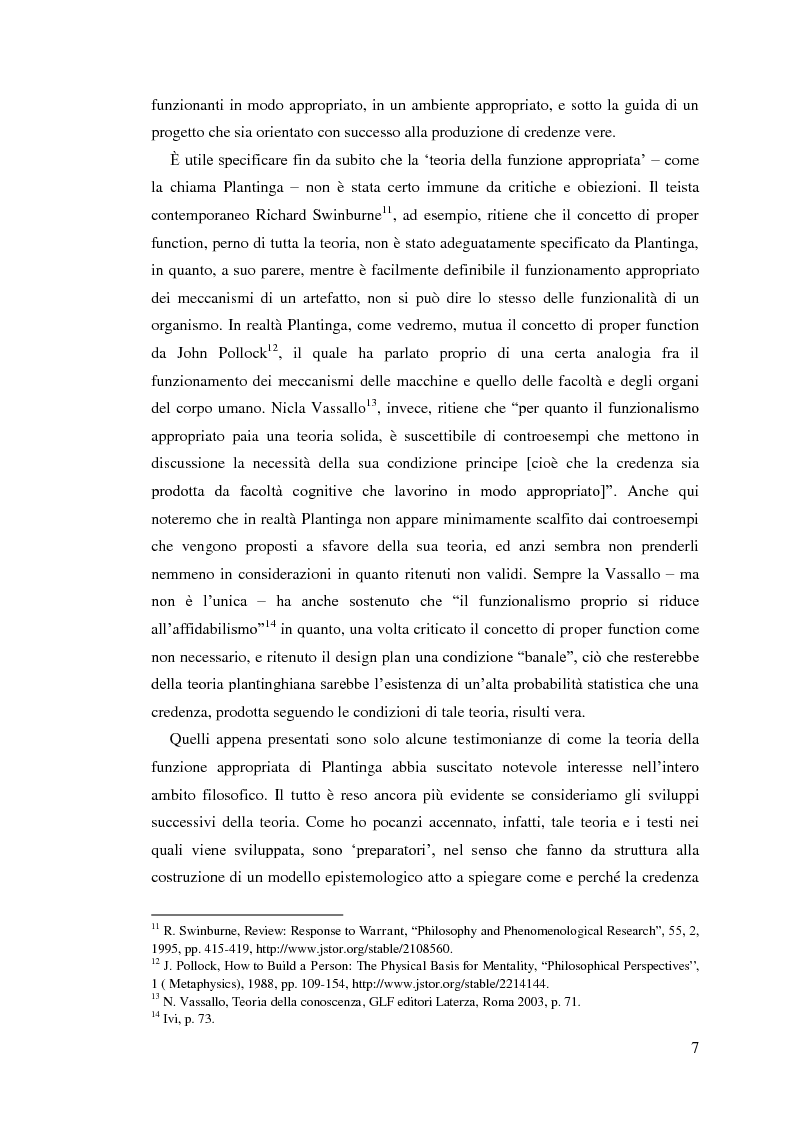 Anteprima della tesi: Alvin Plantinga: Epistemologia Riformata e Teismo, Pagina 8