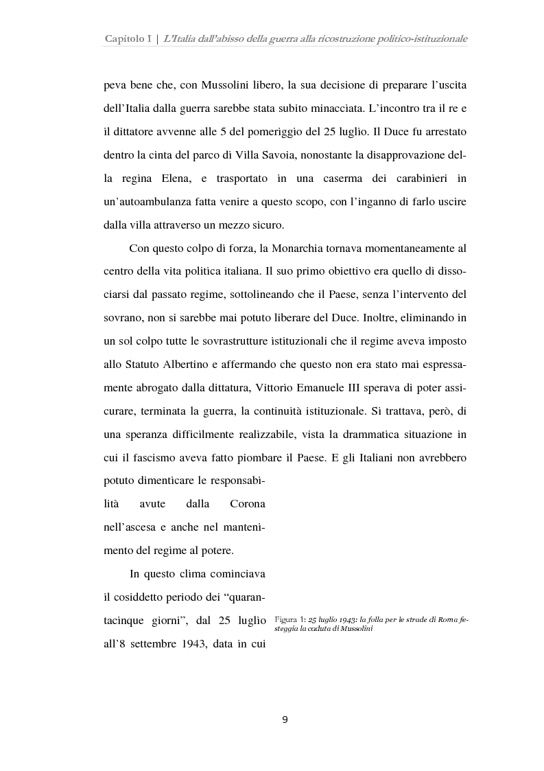 Anteprima della tesi: Istituzioni, opinione pubblica e stampa nella transizione tra Monarchia e Repubblica, Pagina 5